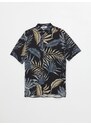 LC Waikiki Regular Fit Short Sleeve Patterned Viscose Men's Shirt.