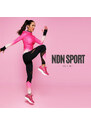 NDN - Sportovní legíny IRONMUM X091 (černo-růžová)