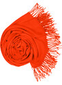 Carlo Romani Dámská červeno-oranžová pašmína P72 / Dámská červeno-oranžová šála