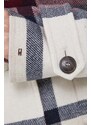 Vlněná bunda Tommy Hilfiger béžová barva, přechodná