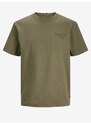 Khaki pánské tričko Jack & Jones Sanchez - Pánské