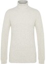 Trendyol Ecru Men's Slim Fit Turtleneck Raglan Sleeve Basic Knitwear Sweater