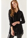 armonika Women's Black Tunic Shirt