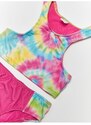 LC Waikiki Tie-Dye Patterned Bikini For Girls