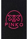 Bavlněné tepláky Pinko černá barva, s aplikací, 100371.A162