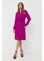 Šaty s příměsí hedvábí Pinko fialová barva, mini, 100126.A01P