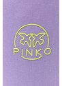 Bavlněné tepláky Pinko fialová barva, s aplikací, 100371.A162
