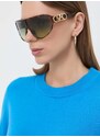 Sluneční brýle Michael Kors EMPIRE SHIELD dámské, hnědá barva, 0MK2194