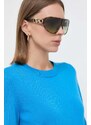 Sluneční brýle Michael Kors EMPIRE SHIELD dámské, hnědá barva, 0MK2194