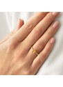 Vintage zlatý prsten s citrínem KLENOTA R0248863