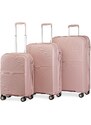 KONO travel set kufrů polypropylén - 40L, 68L, 97L - nude