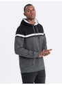 Ombre Men's tri-color hoodie - gray