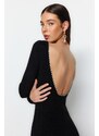 Trendyol Black Mini Knitwear Back Detailed Dress