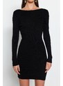 Trendyol Black Mini Knitwear Back Detailed Dress