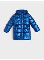 Sinsay - Prošívaný kabát s kapucí - námořnická modrá