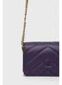 Kožená kabelka Pinko fialová barva, 100067.A136