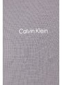Mikina Calvin Klein pánská, šedá barva, s kapucí, hladká