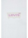 Bavlněná mikina Levi's pánská, bílá barva, s potiskem