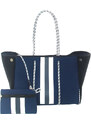 Made in China Neoprenová dámská plážová taška voděodolná modro-černá JG118