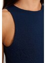 Trendyol Navy Blue Cotton Halterneck Fitted/Slip-on, Stretchy Knit Undershirt Singlet