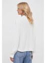 Bavlněný svetr Calvin Klein Jeans béžová barva, s pologolfem