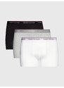 Pánské trenky 3-PACK PLUS CONTRAST LOGO WAISTBAND TRUNKS 1U87905252004 černá/šedá/bílá - Tommy Hilfiger