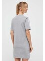 Bavlněné šaty adidas šedá barva, mini, oversize, HR4924