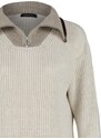 Trendyol Mink Color Block Hoodie Collar Knitwear Sweater