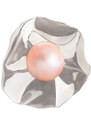 Klára Bílá Jewellery Stříbrný náhrdelník Wrap 40-45cm, Barva perly: Bílá
