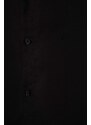 Košile Armani Exchange pánská, černá barva, regular, s klasickým límcem