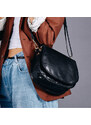 Bagind Hanty Sirius - dámská retro kožená kabelka černá