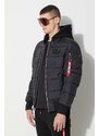 Bunda Alpha Industries MA-1 ZH Back Print Puffer FD pánská, černá barva, zimní, 118107.03