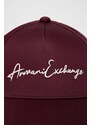 Bavlněná baseballová čepice Armani Exchange s aplikací