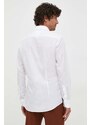 Košile Tommy Hilfiger pánská, bílá barva, slim, s klasickým límcem