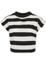 Černo/bílé dámské tričko Urban Classics Stripe Short
