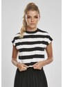 Černo/bílé dámské tričko Urban Classics Stripe Short