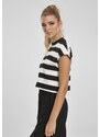 Černo/bílé dámské tričko Urban Classics Stripe Short