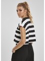 Černo/bílé dámské tričko Urban Classics Stripe Short