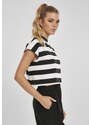 Černo/bílé dámské tričko Urban Classics Stripe Short