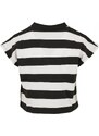 Černo/bílé dámské tričko Urban Classics Stripe Short