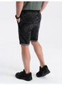 Ombre Clothing Pánské riflové kraťasy - černá W361