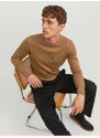 Hnědý pánský basic svetr Jack & Jones Basic - Pánské