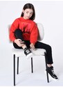 Dětská mikina Karl Lagerfeld červená barva, s potiskem
