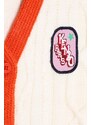 Dětský kardigan s příměsí vlny Kenzo Kids bílá barva