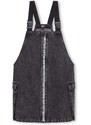 Dětské riflové šaty Dkny černá barva, mini