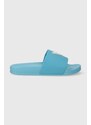 Pantofle Guess GUESS BEACH SLIPPERS dámské, tyrkysová barva, E3GZ12 BB00F