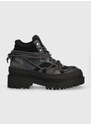 Sneakers boty Tommy Jeans TJW HYBRID BOOT černá barva, EN0EN02338