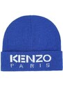 Dětská čepice s příměsí vlny Kenzo Kids tmavomodrá barva, z tenké pleteniny