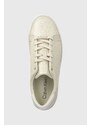 Sneakers boty Calvin Klein FLATFORM CUPSOLE LACE UP-EPI MN béžová barva, HW0HW01670