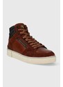 Kožené sneakers boty G-Star Raw RAVOND II MID LEA hnědá barva, 2342005714.RBRWN